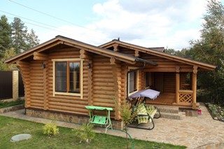 Проекты бань из бревна с купелью