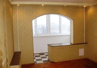 Ремонт зала с балконом в Челябинске под ключ