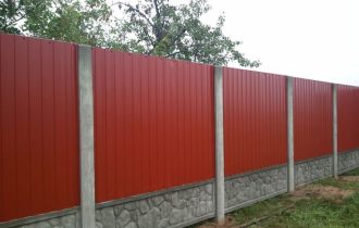 Комбинированный забор под ключ в Челябинске
