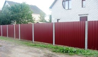 Забор из профнастила под ключ